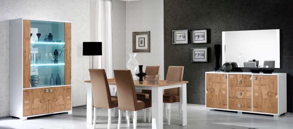 Product photograph of Stella Oak Italian 6 Seater Rectangular Dining Table from Choice Furniture Superstore.